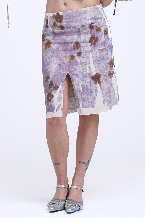 Tie-dye Purple Flower Skirt
