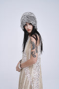 Grey Fluffy Hat