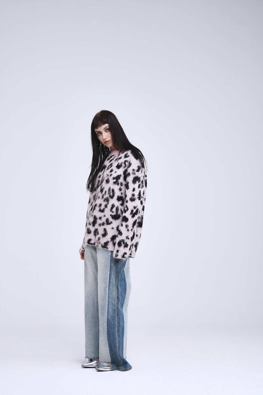 Pink Leopard Print Sweater