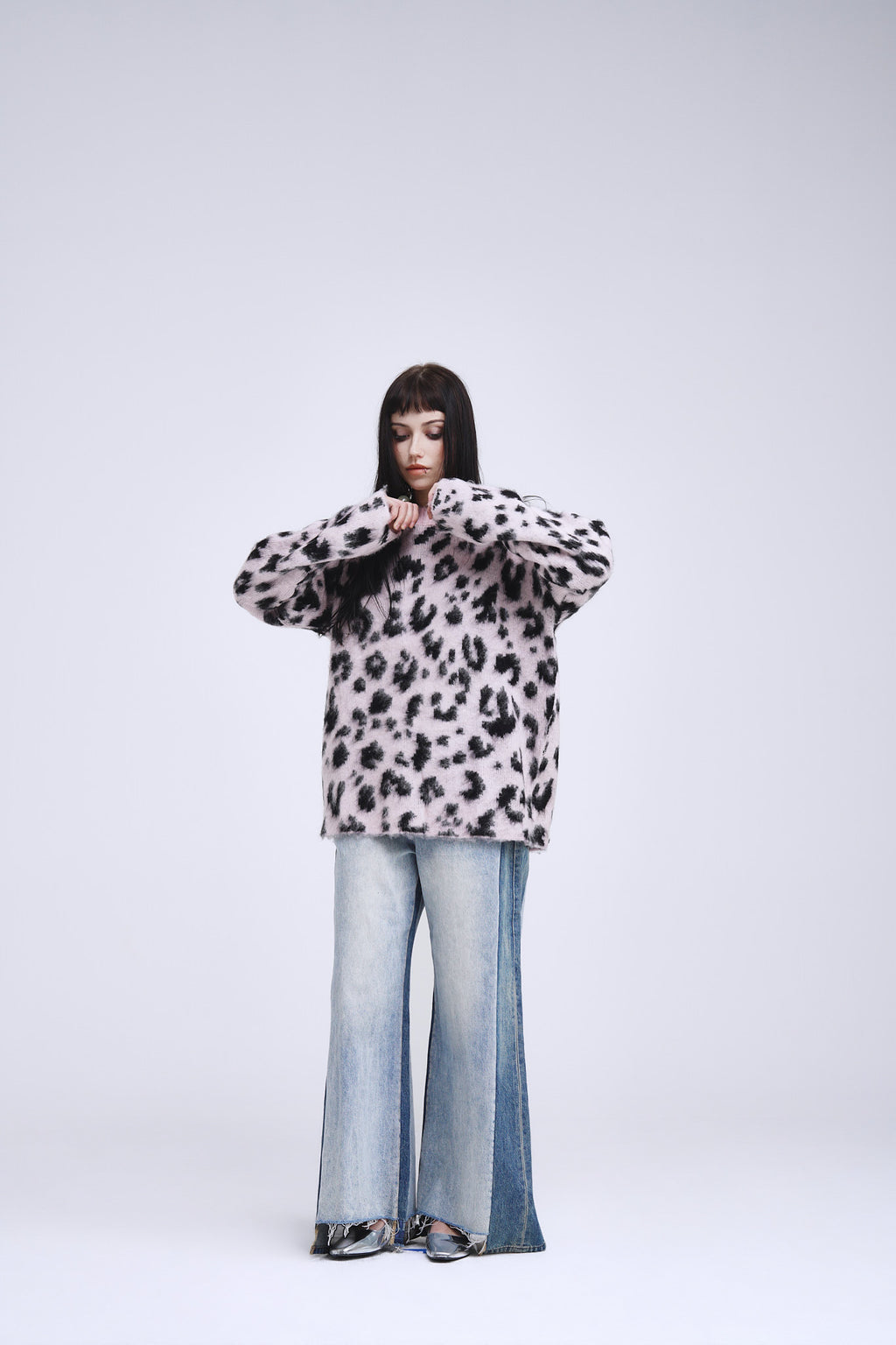 Pink Leopard Print Sweater