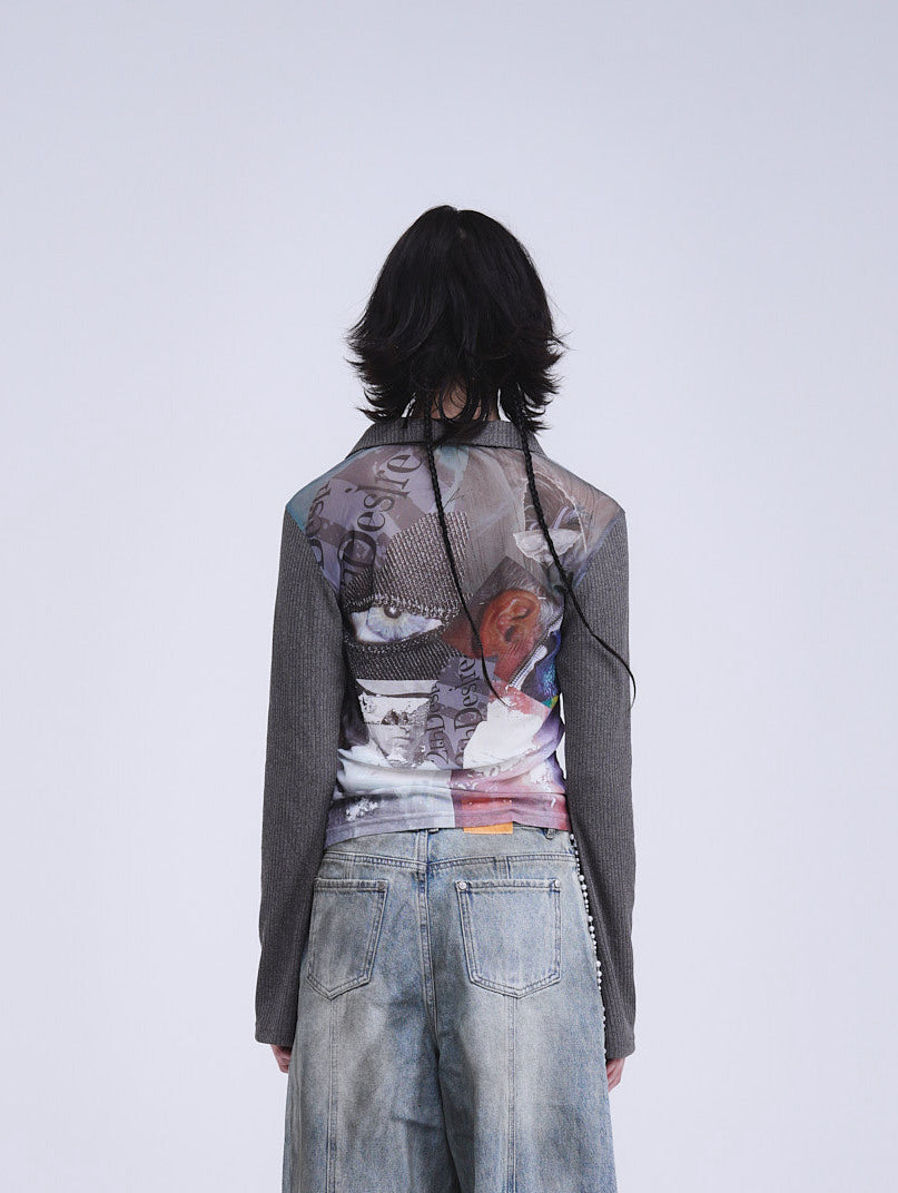 Patchwork Printed Top