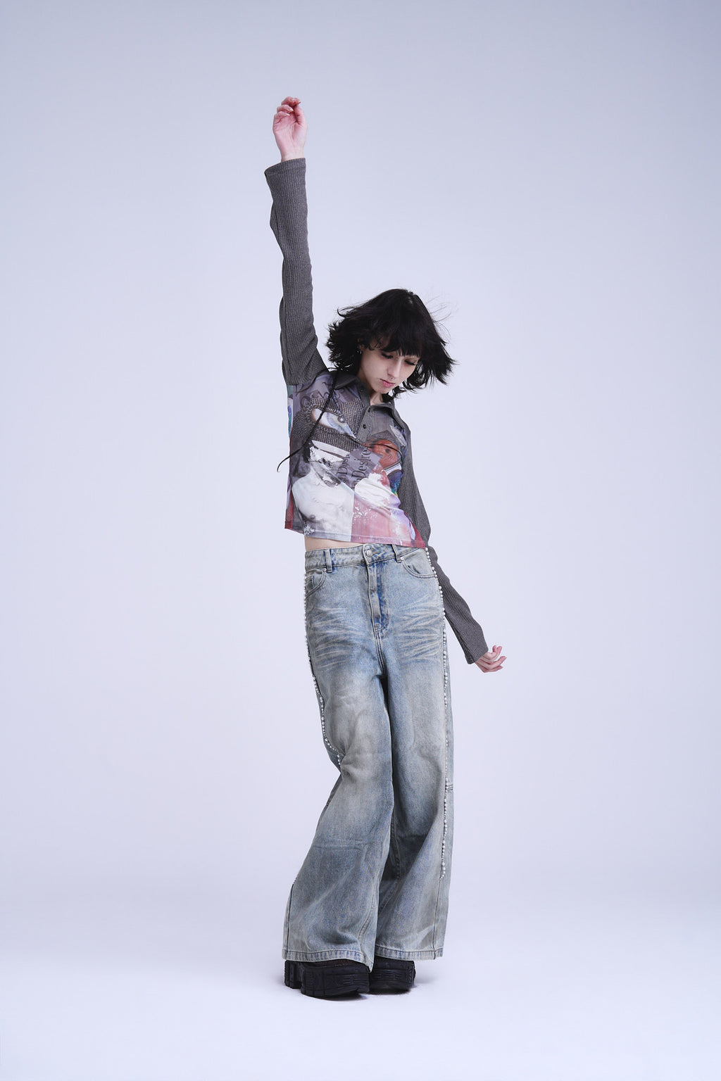 Patchwork Printed Top