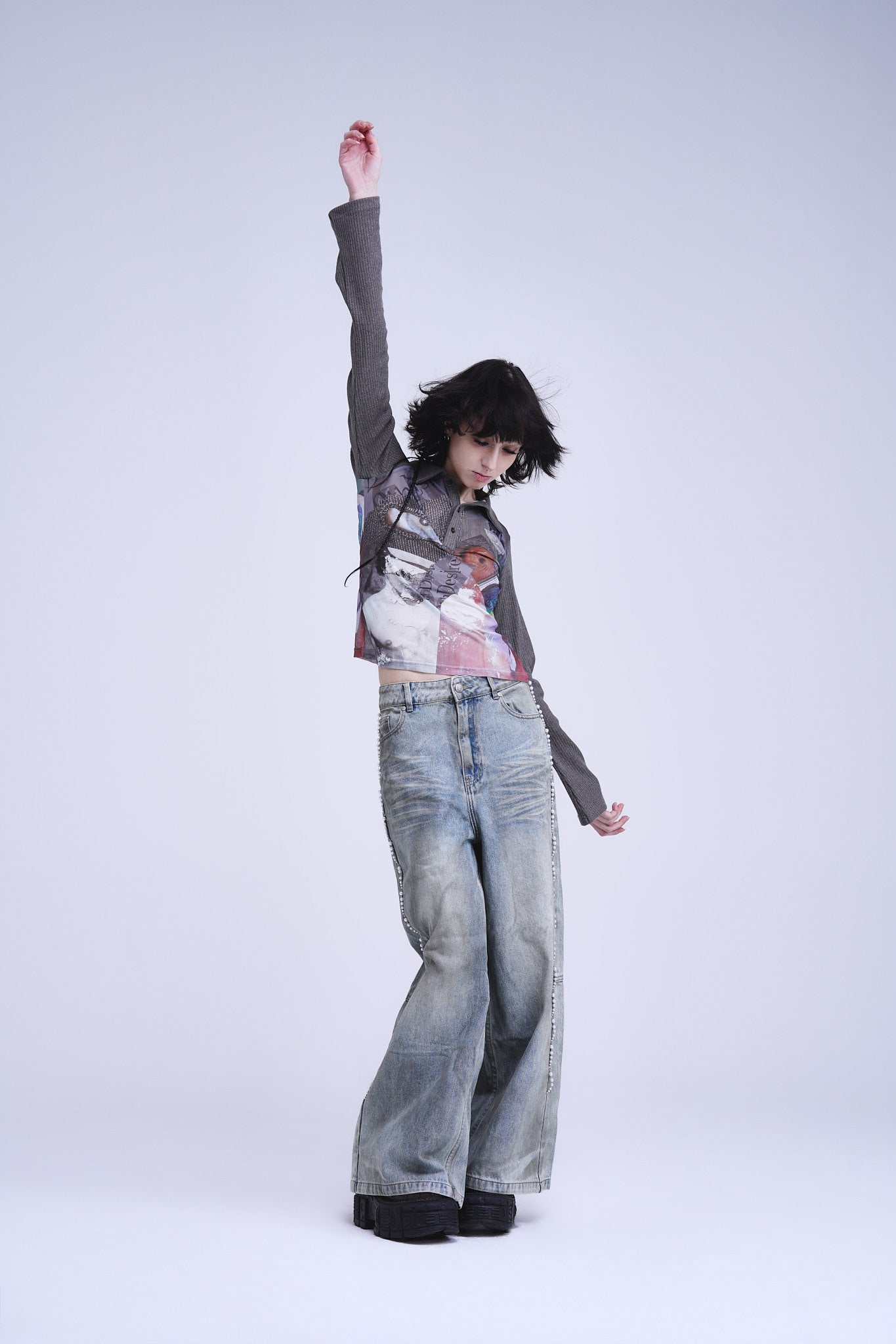 Patchwork Printed Top