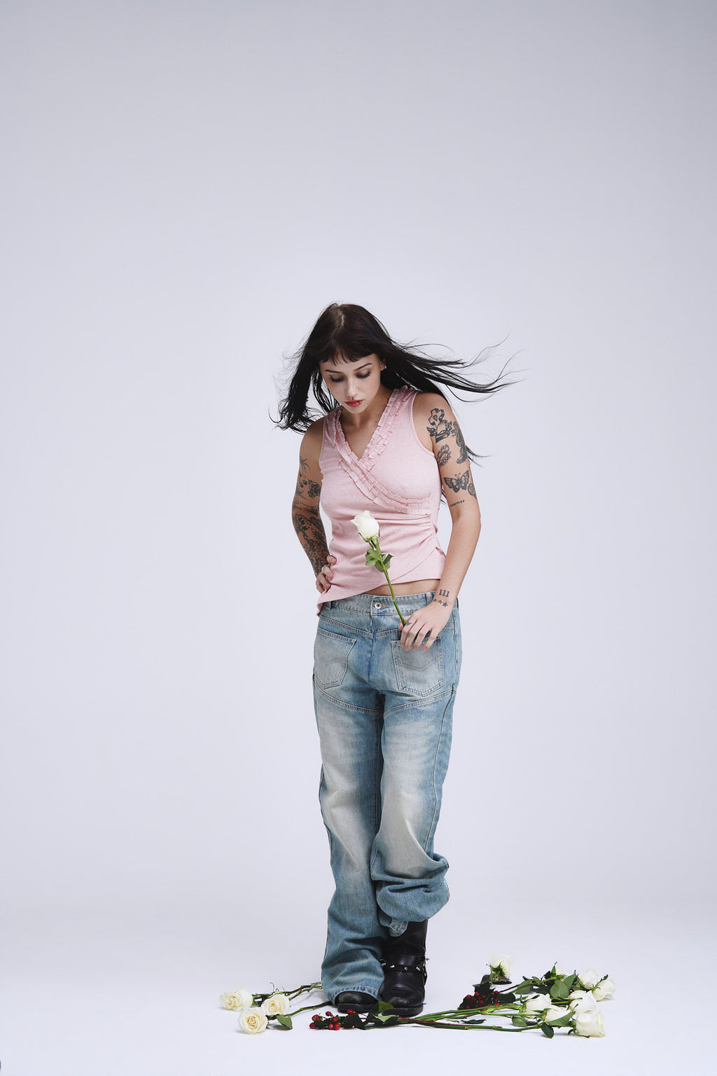 Front-Back Reversed Denim Jeans
