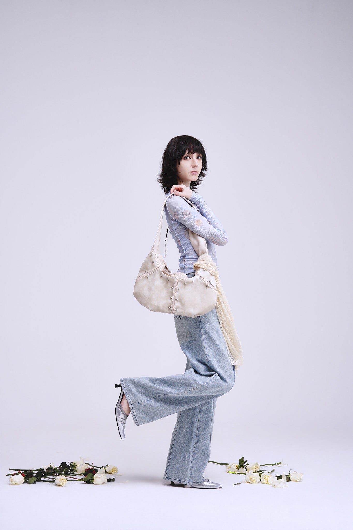 White Leather Shoulder Bag