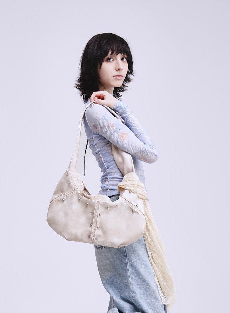 White Leather Shoulder Bag