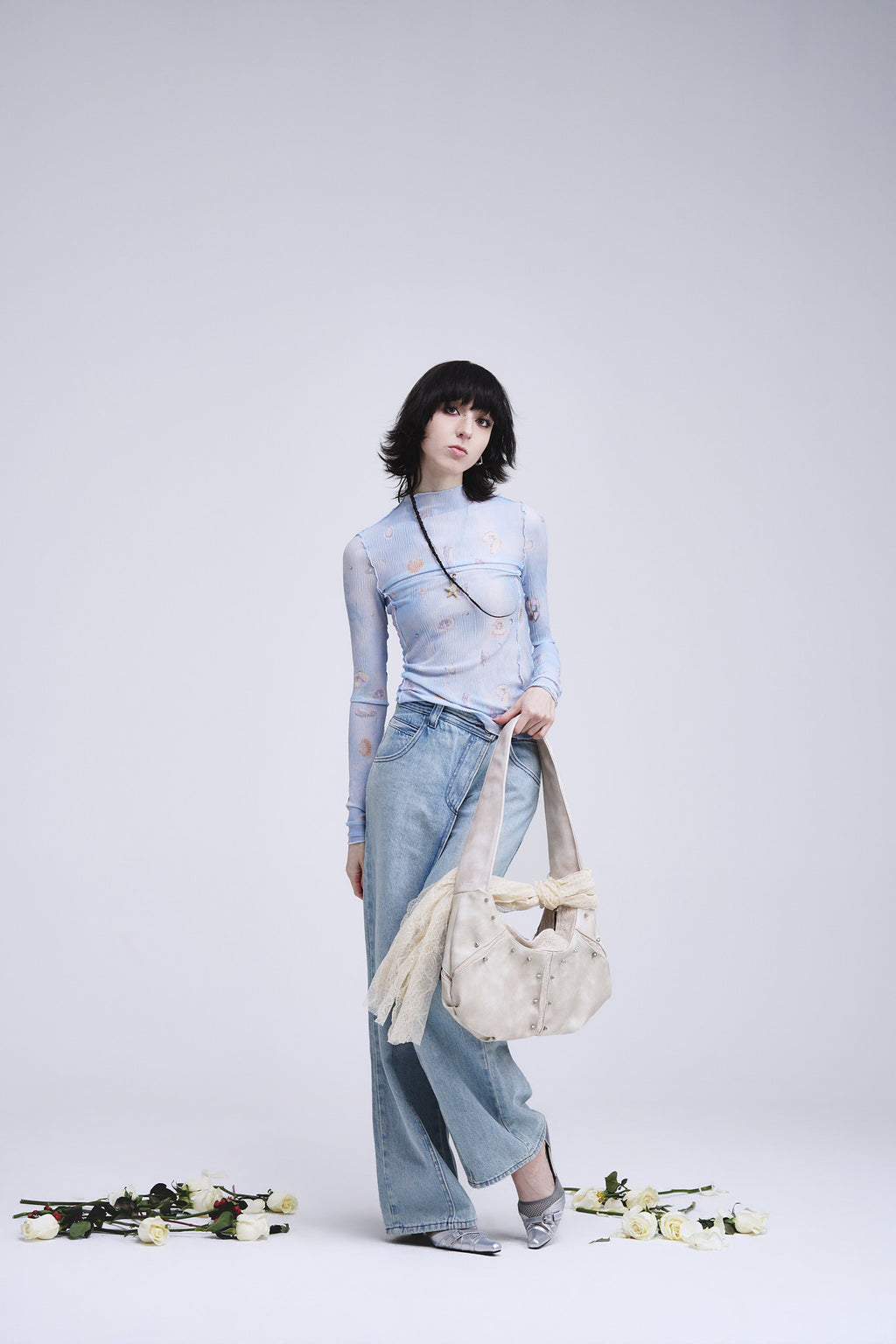 White Leather Shoulder Bag