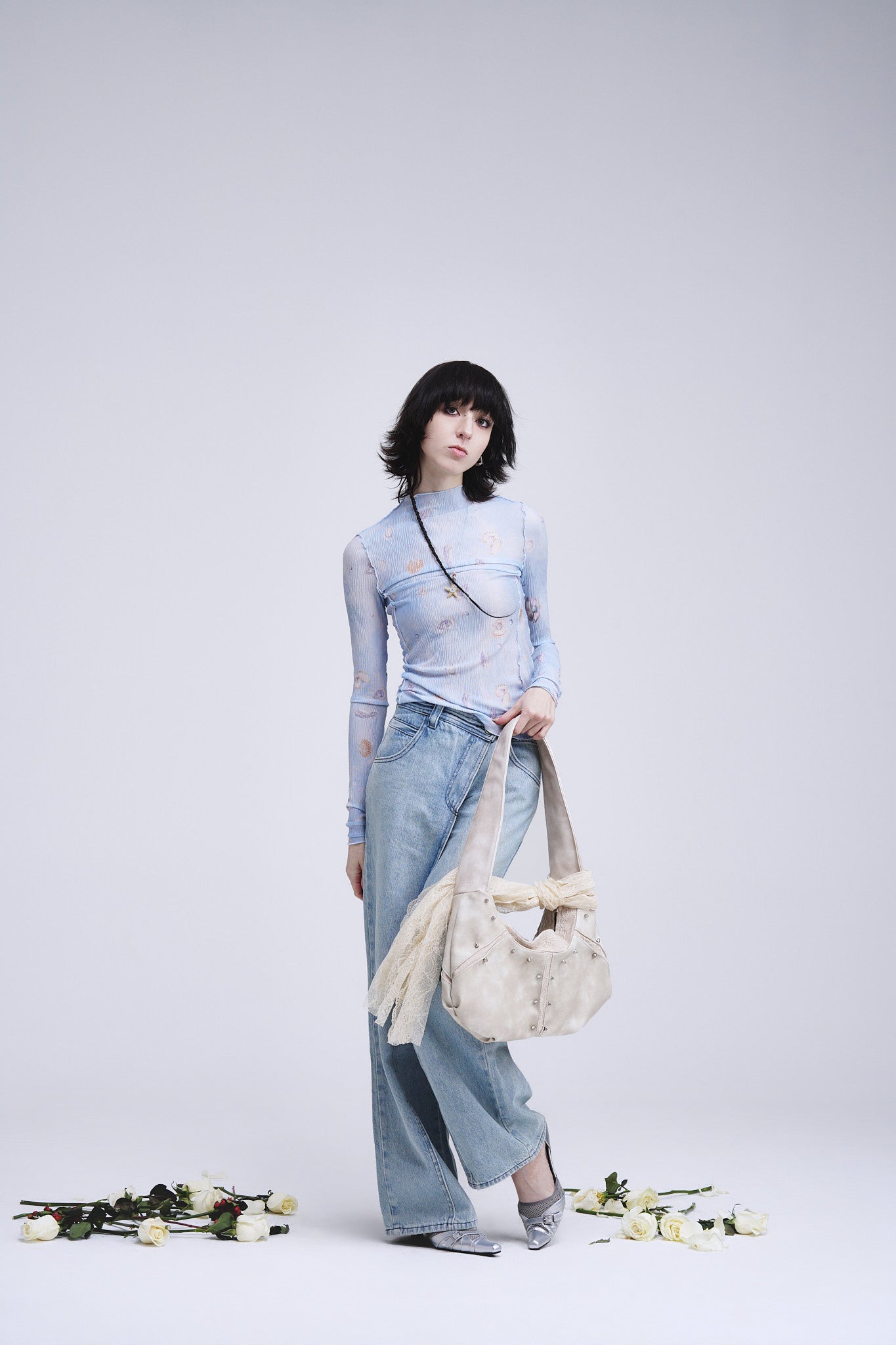 White Leather Shoulder Bag