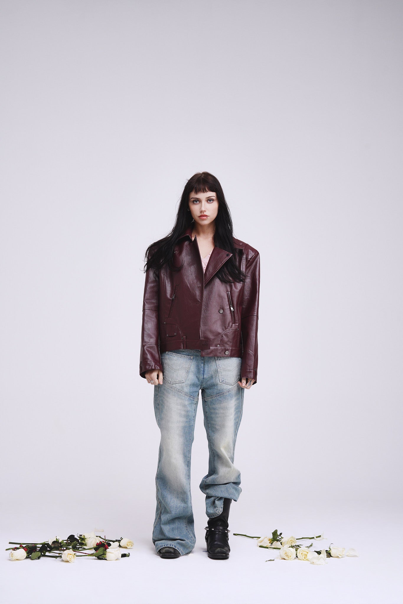 Wine Red Leather Jacket