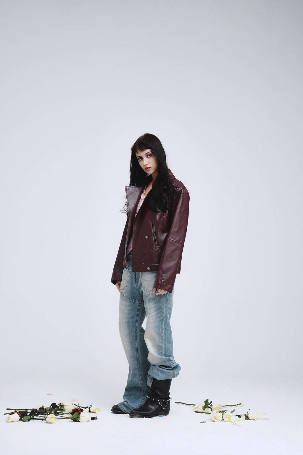 Wine Red Leather Jacket