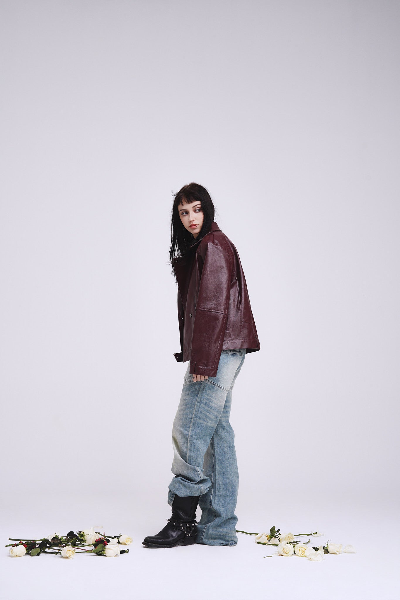 Wine Red Leather Jacket