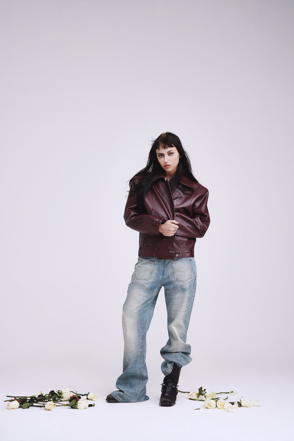 Wine Red Leather Jacket