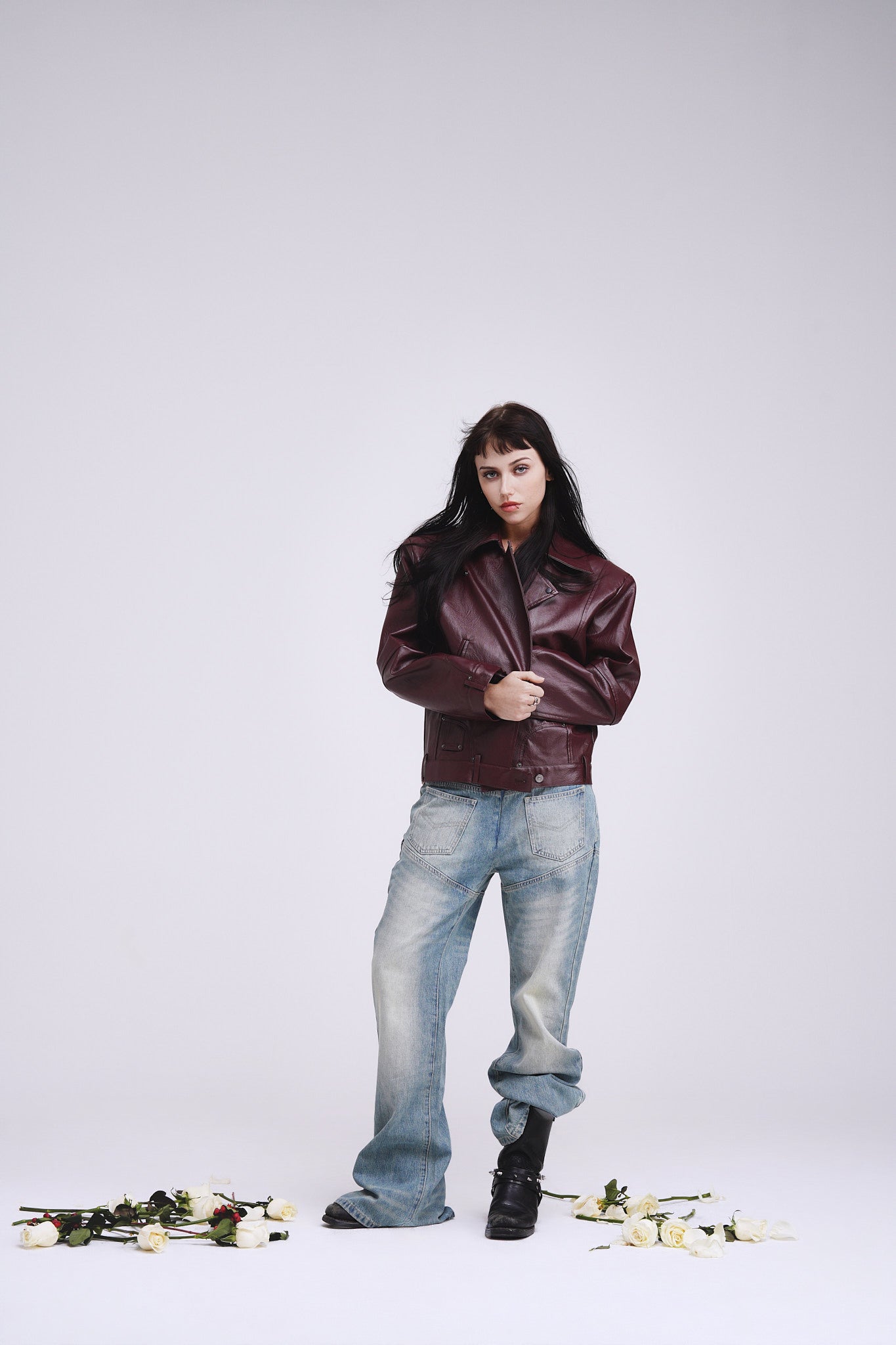 Wine Red Leather Jacket