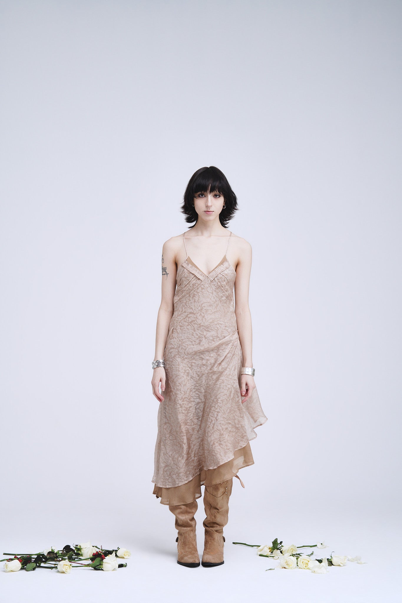 Double Layers Dye Dress