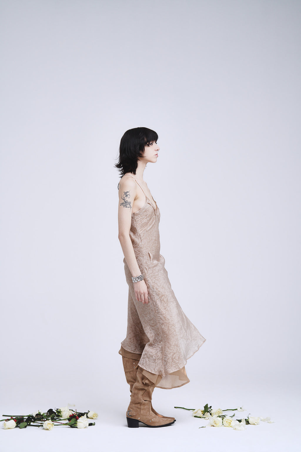 Double Layers Dye Dress