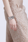 Silver Chain Bracelet With Diamonds