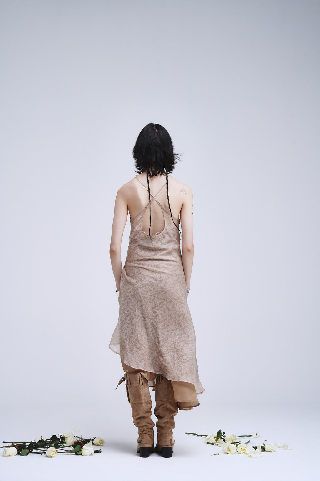 Double Layers Dye Dress