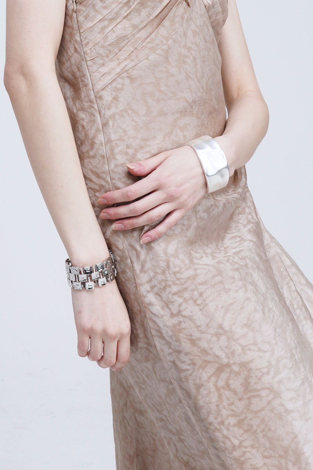 Silver Chain Bracelet With Diamonds