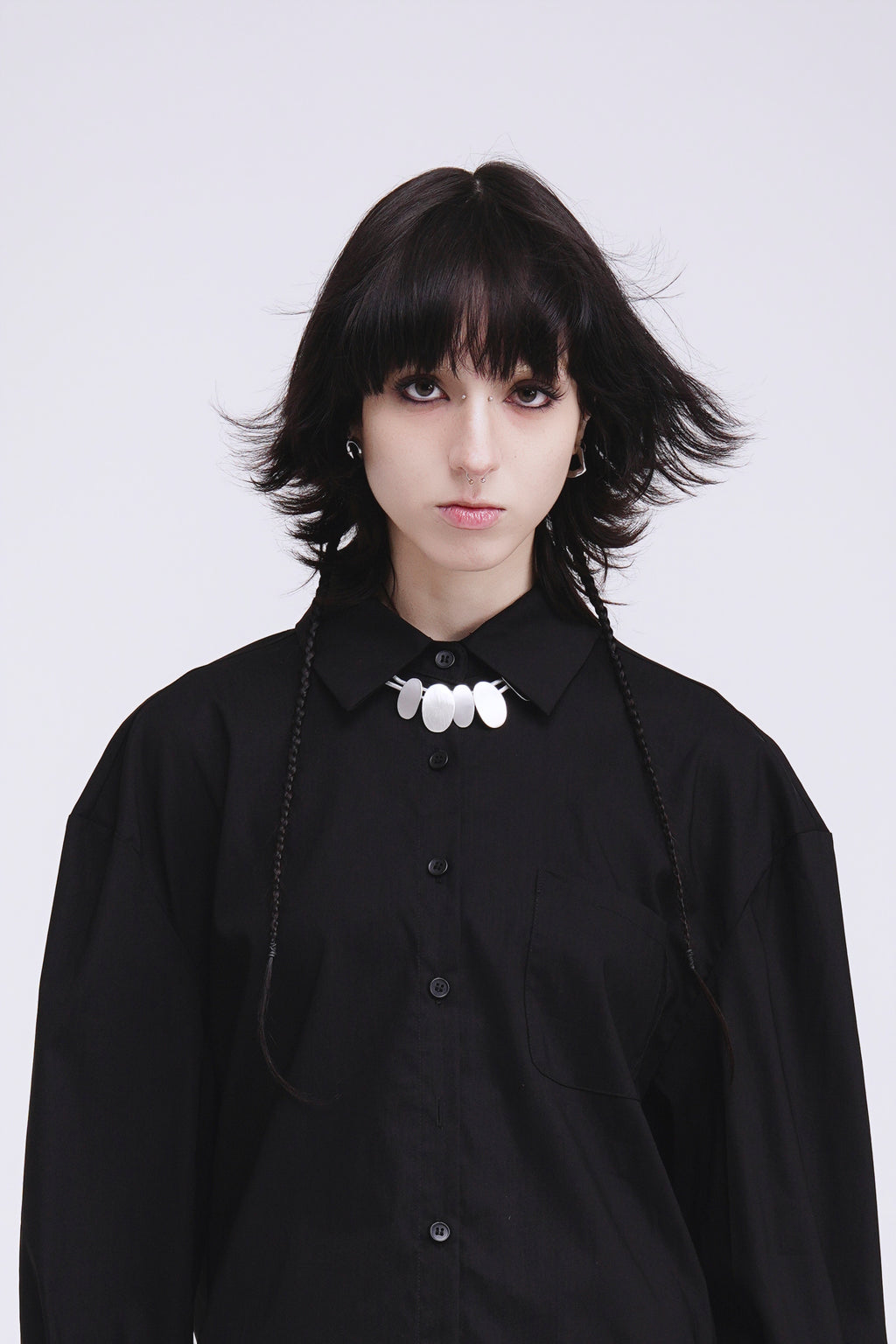 Silver Round Pendant Necklace