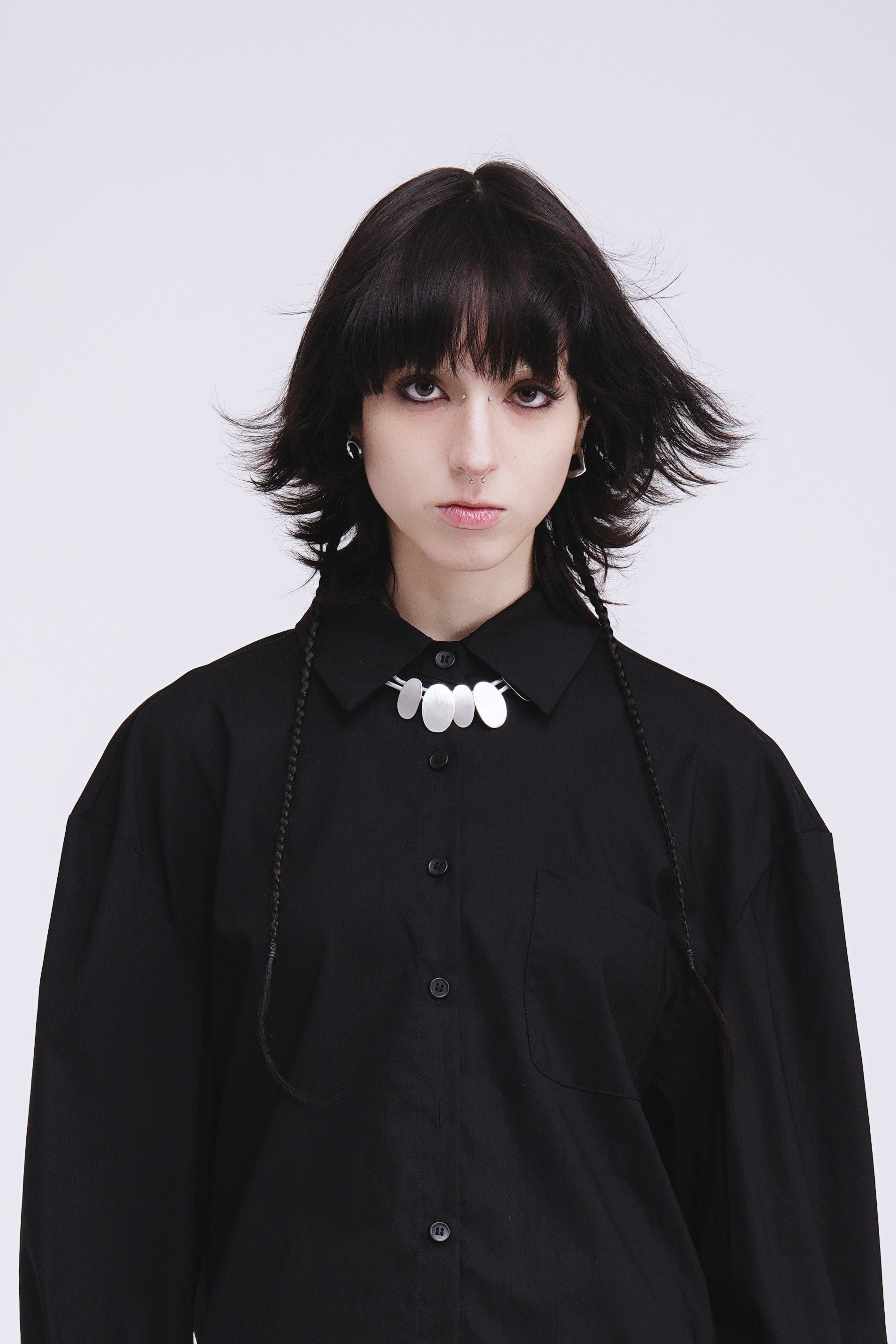 Silver Round Pendant Necklace