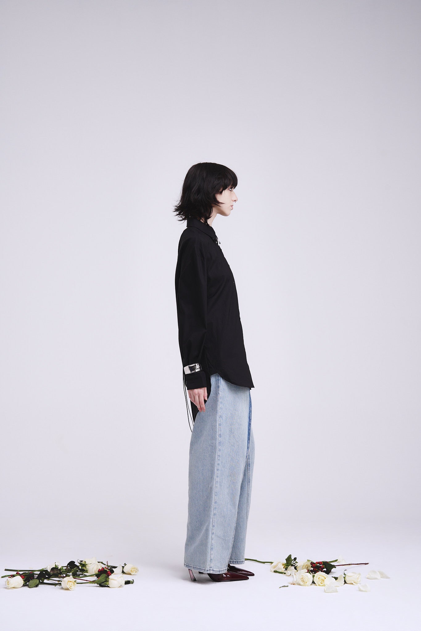 Black Backless Shirt